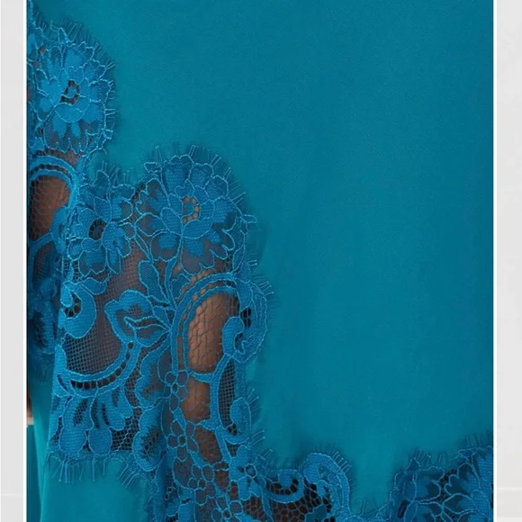 Alessia Teal Fluorite Lace Accent Dress size 4 - Picture 6 of 7